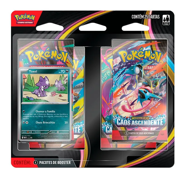 Blister Quádruplo Pokémon: Megaevolução Caos Ascendente